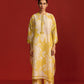 FLORAL PRINT AND CUTWORK KAFTAN