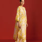 FLORAL PRINT AND CUTWORK KAFTAN