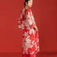 FLORAL PRINT AND CUTWORK MILD A-LINE KAMEEZ