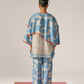 WAVE PRINT AND FISH APPLIQUE' PANELLED SHIRT