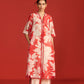 FLORAL PRINT AND CUTWORK PLEATED KAMEEZ