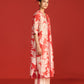 FLORAL PRINT AND CUTWORK PLEATED KAMEEZ