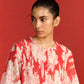 FLORAL PRINT SUPER PLEATED DRESS