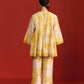 FLORAL PRINT AND CUTWORK SUPER PLEATED SHIRT