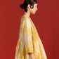 FLORAL PRINT AND CUTWORK SUPER PLEATED SHIRT