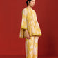FLORAL PRINT AND CUTWORK SUPER PLEATED SHIRT