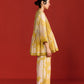 FLORAL PRINT AND CUTWORK SUPER PLEATED SHIRT