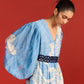 DRAGON PRINT WAIST GATHER LONG DRESS