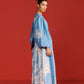 DRAGON PRINT WAIST GATHER LONG DRESS