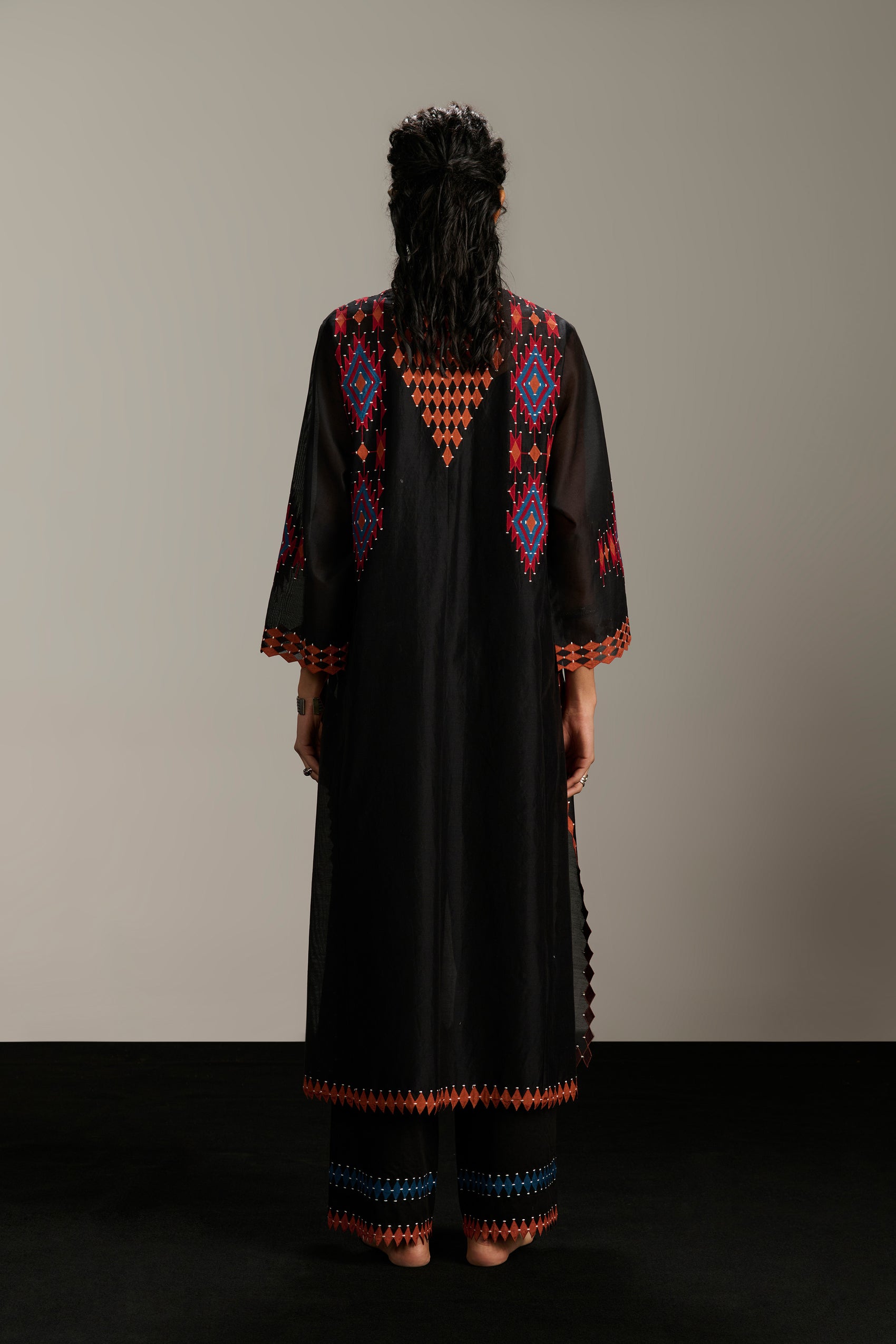 PANELLED A-LINE KAMEEZ