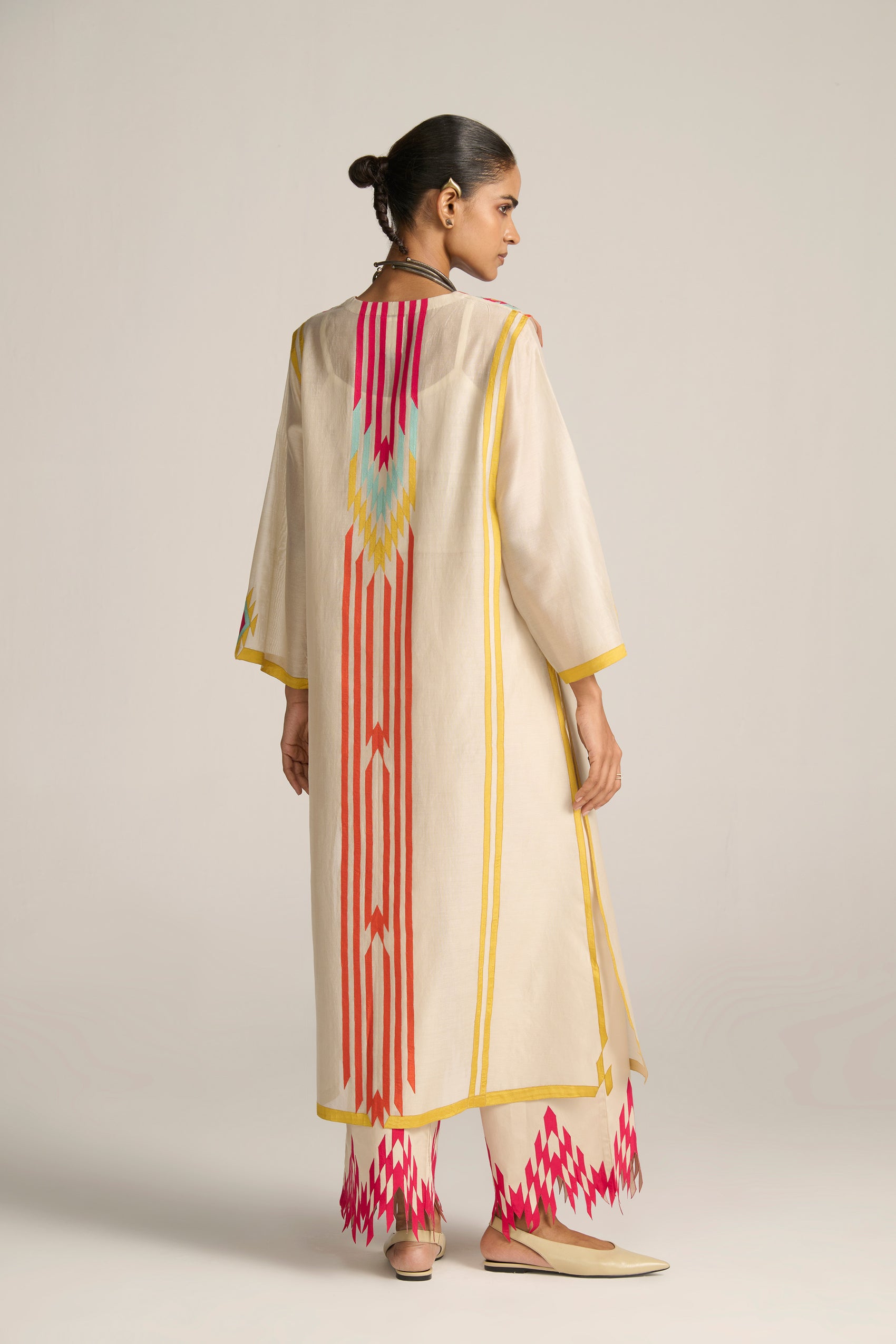 PANELLED A-LINE KAMEEZ