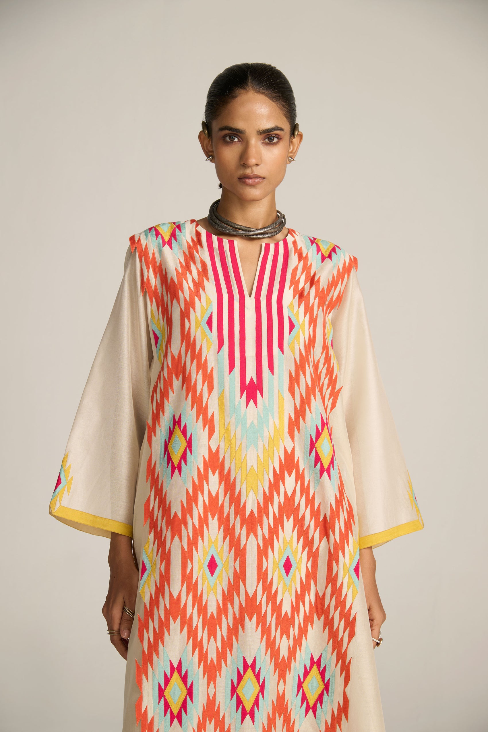 PANELLED A-LINE KAMEEZ