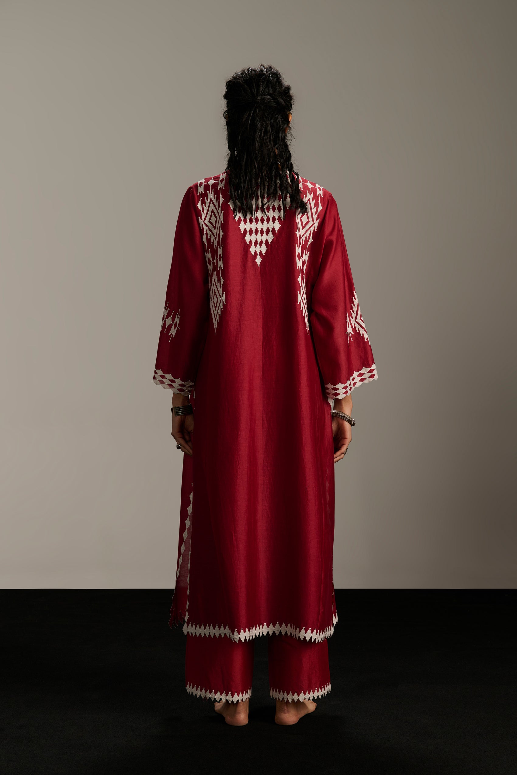 PANELLED A-LINE KAMEEZ