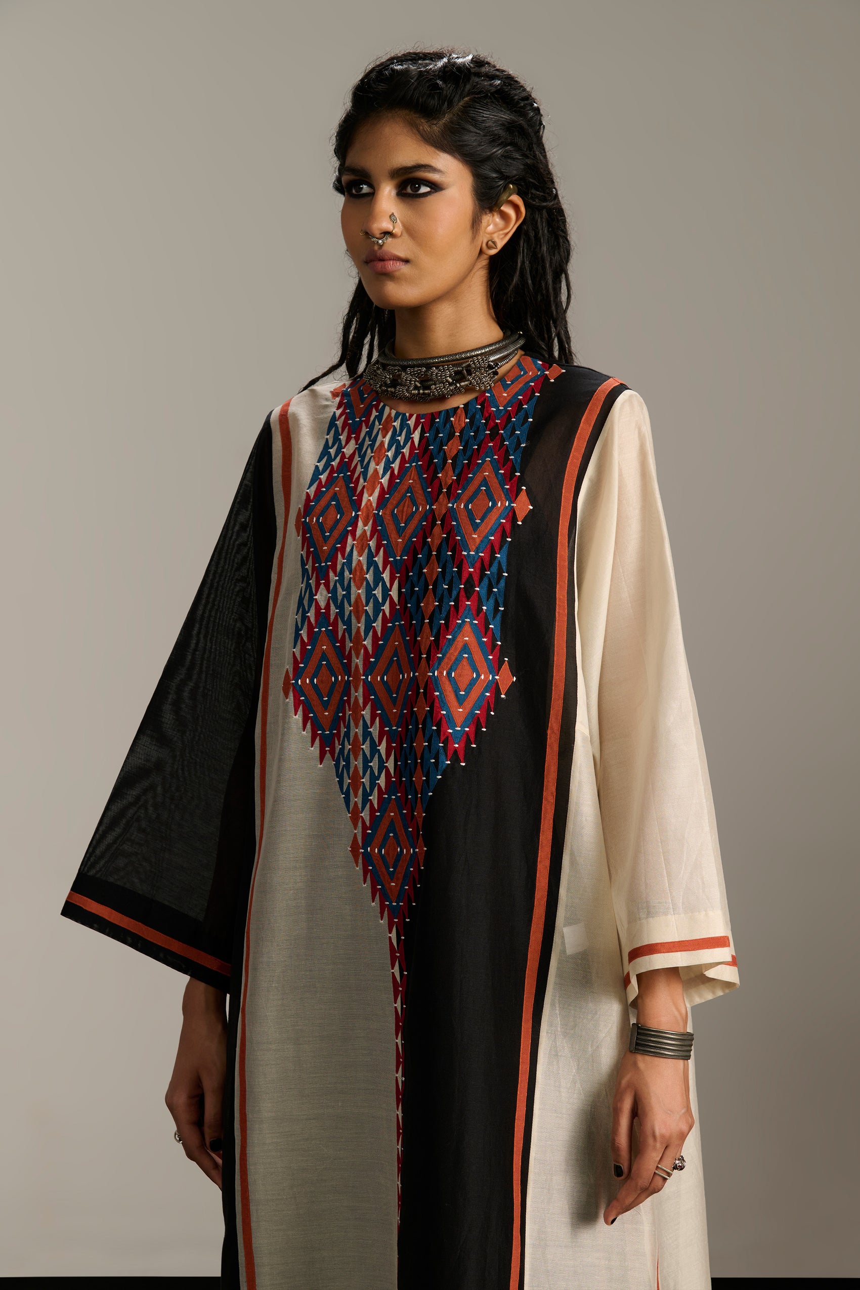 PANELLED KAFTAN