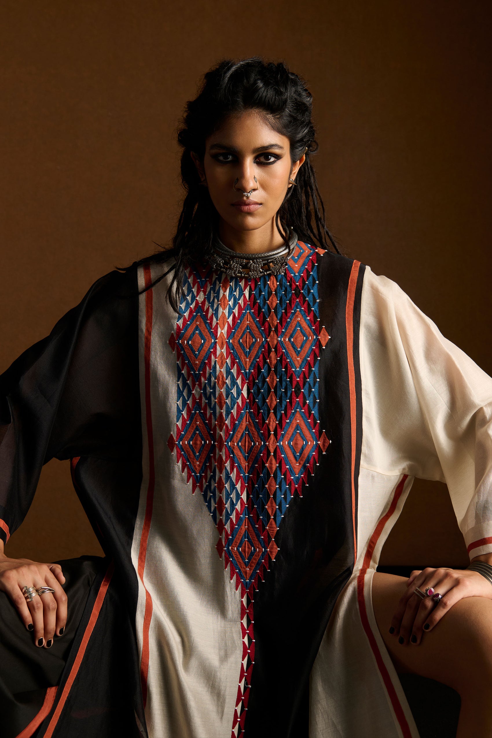 PANELLED KAFTAN