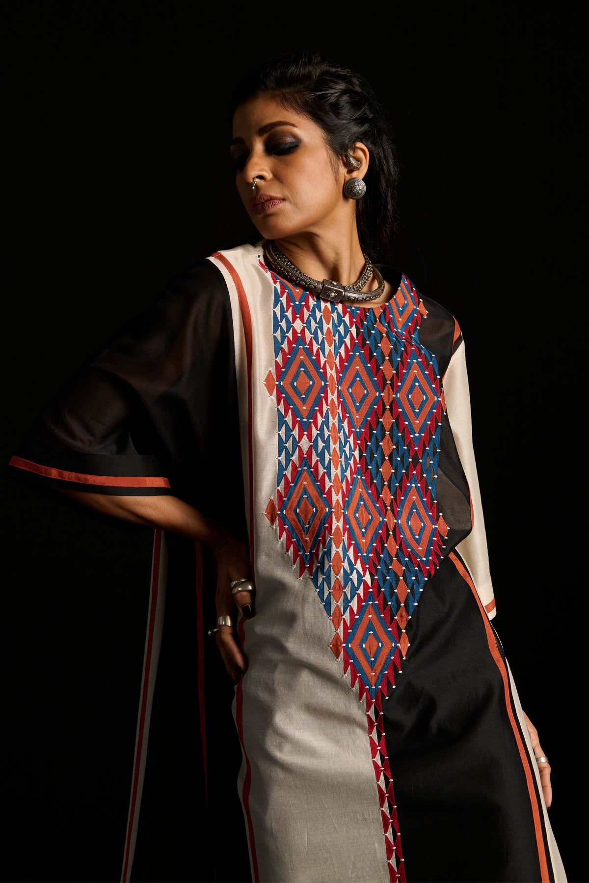 PANELLED KAFTAN