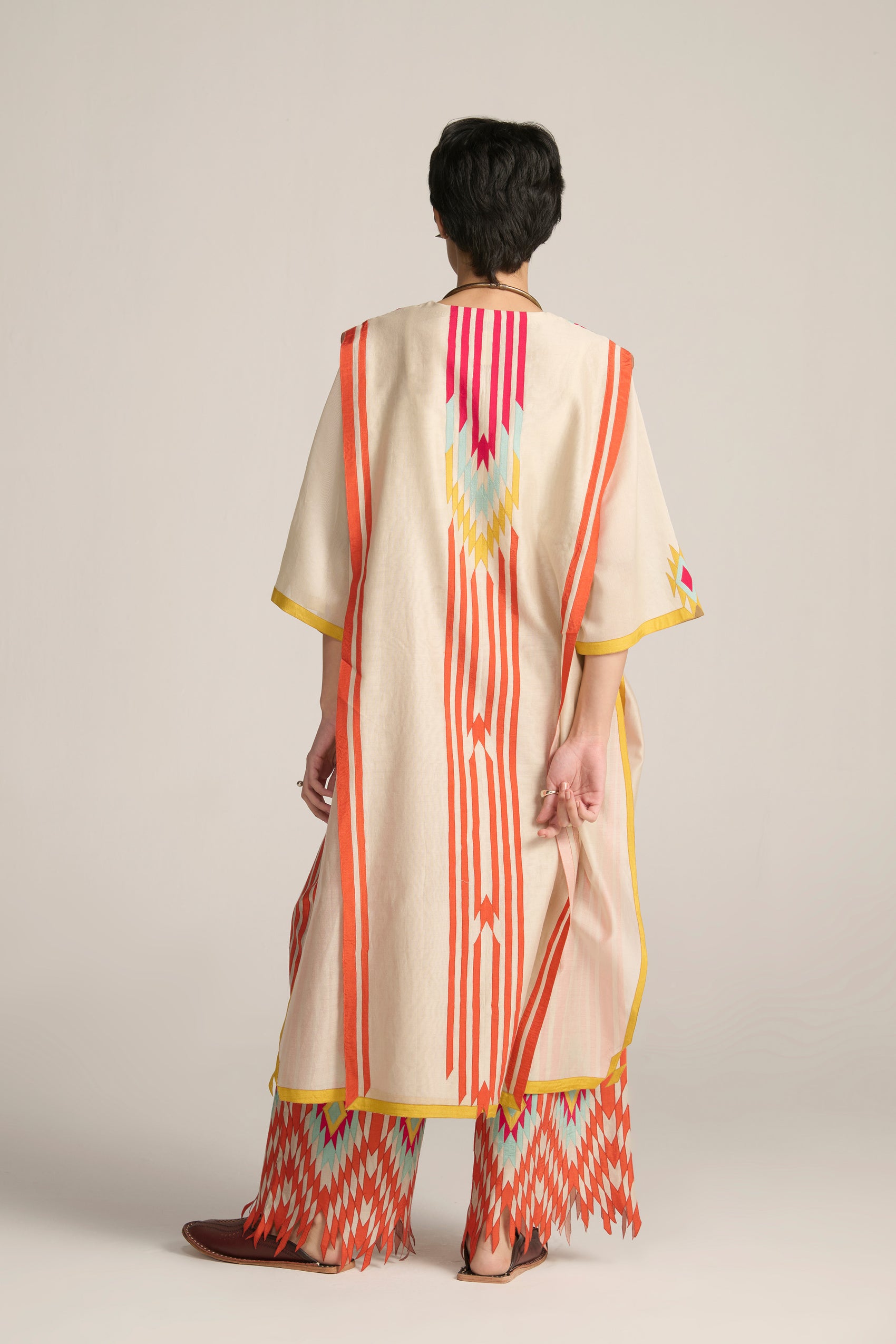 3D PANELLED KAFTAN KAMEEZ