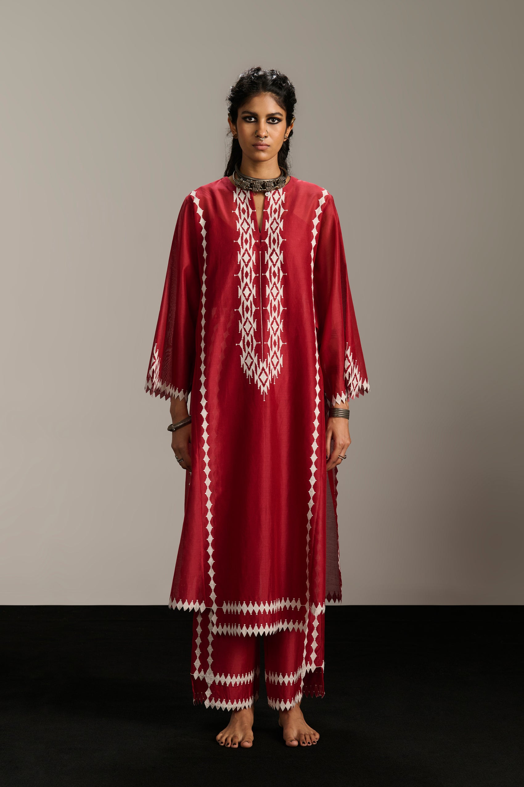 PANELLED KAFTAN KAMEEZ