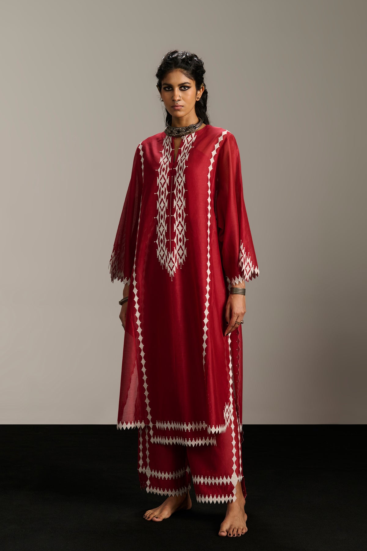 PANELLED KAFTAN KAMEEZ