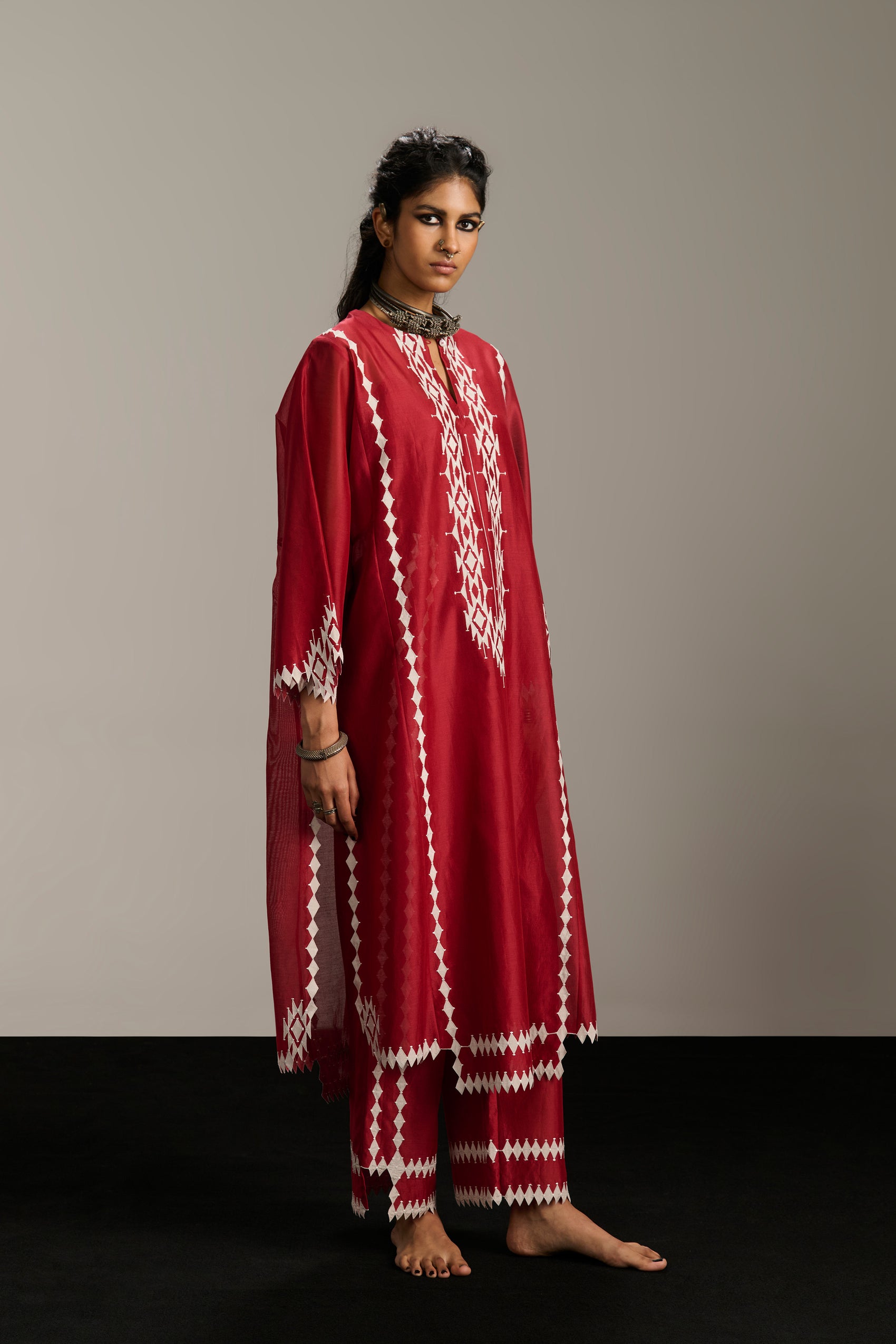 PANELLED KAFTAN KAMEEZ
