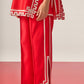 ORIENTAL BORDER PANELLED KAFTAN SHIRT