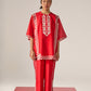 ORIENTAL BORDER PANELLED KAFTAN SHIRT