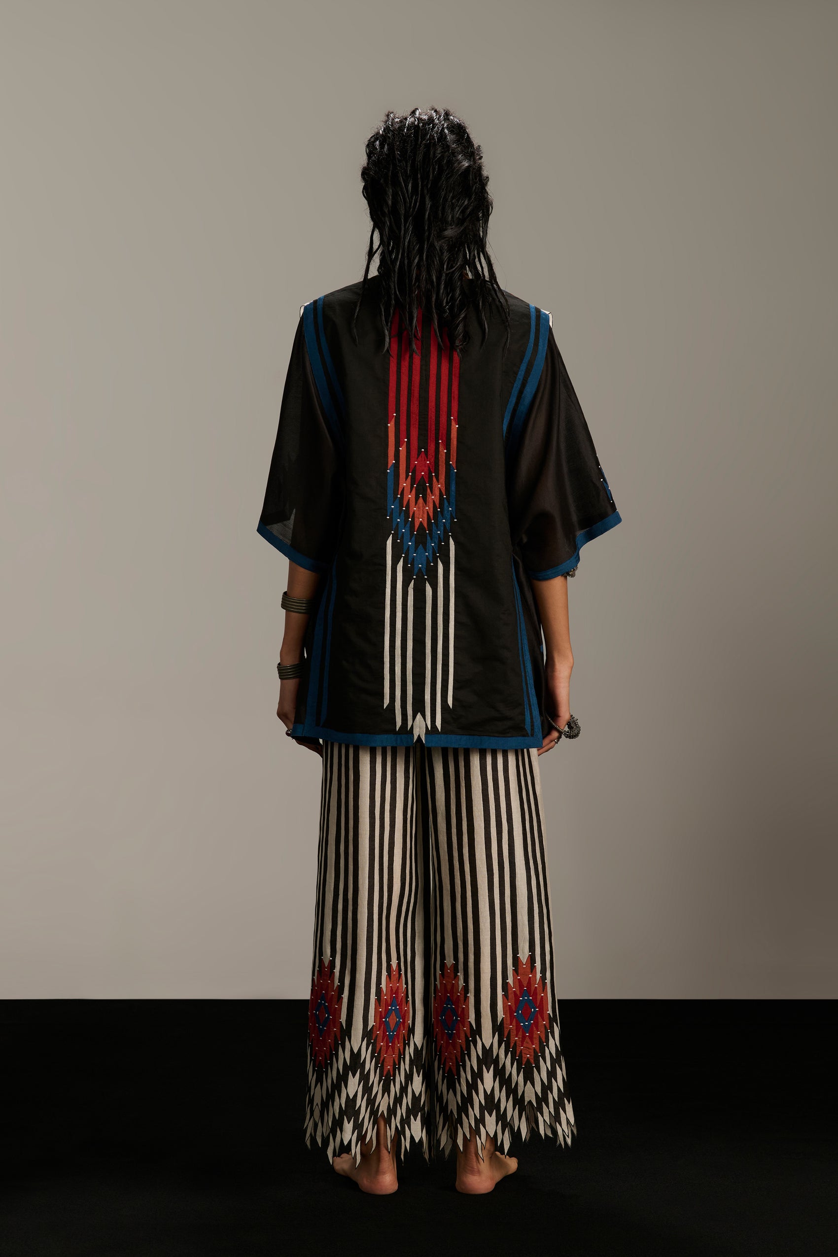 3D PANELLED KAFTAN SHIRT