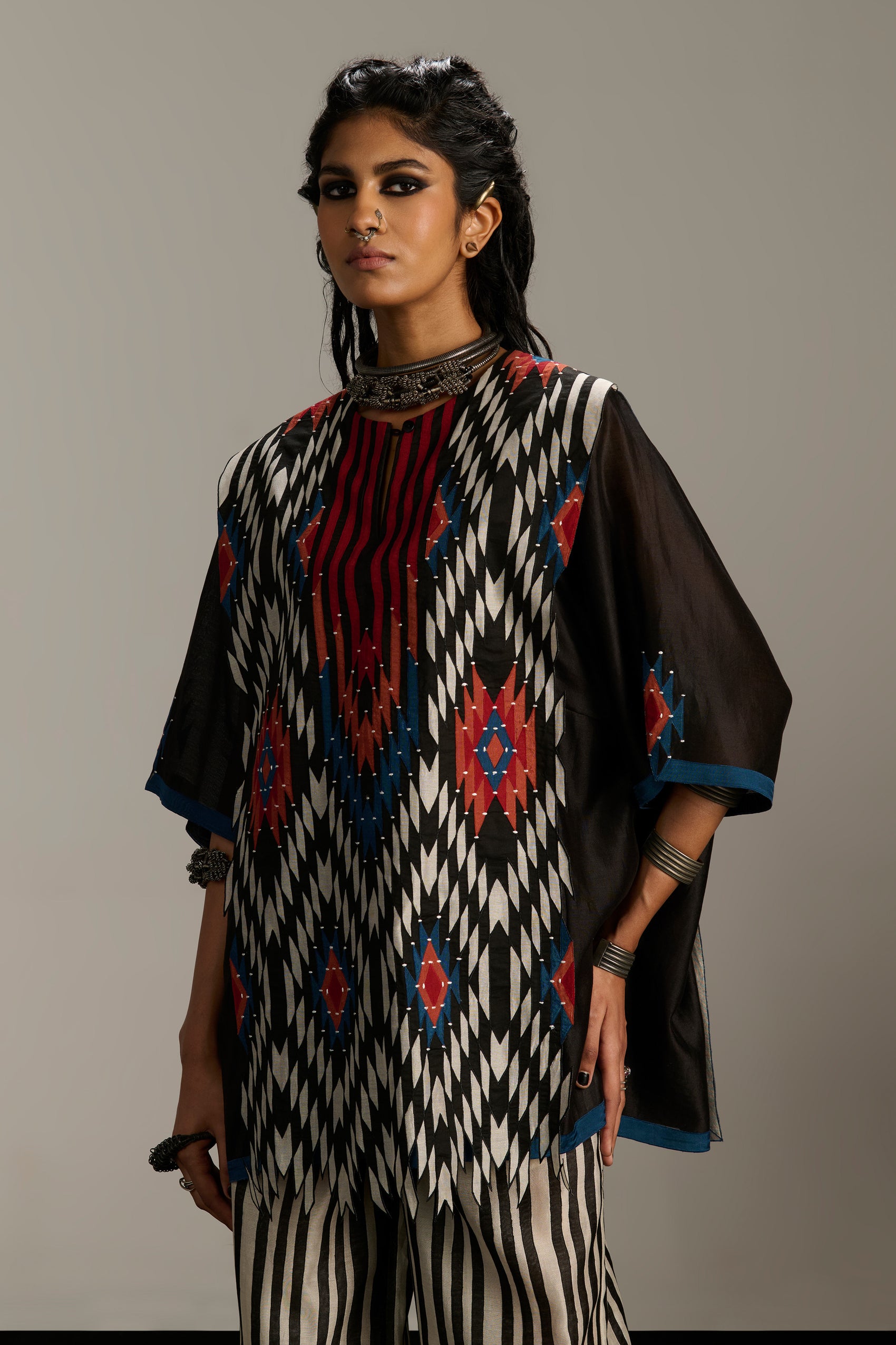 3D PANELLED KAFTAN SHIRT