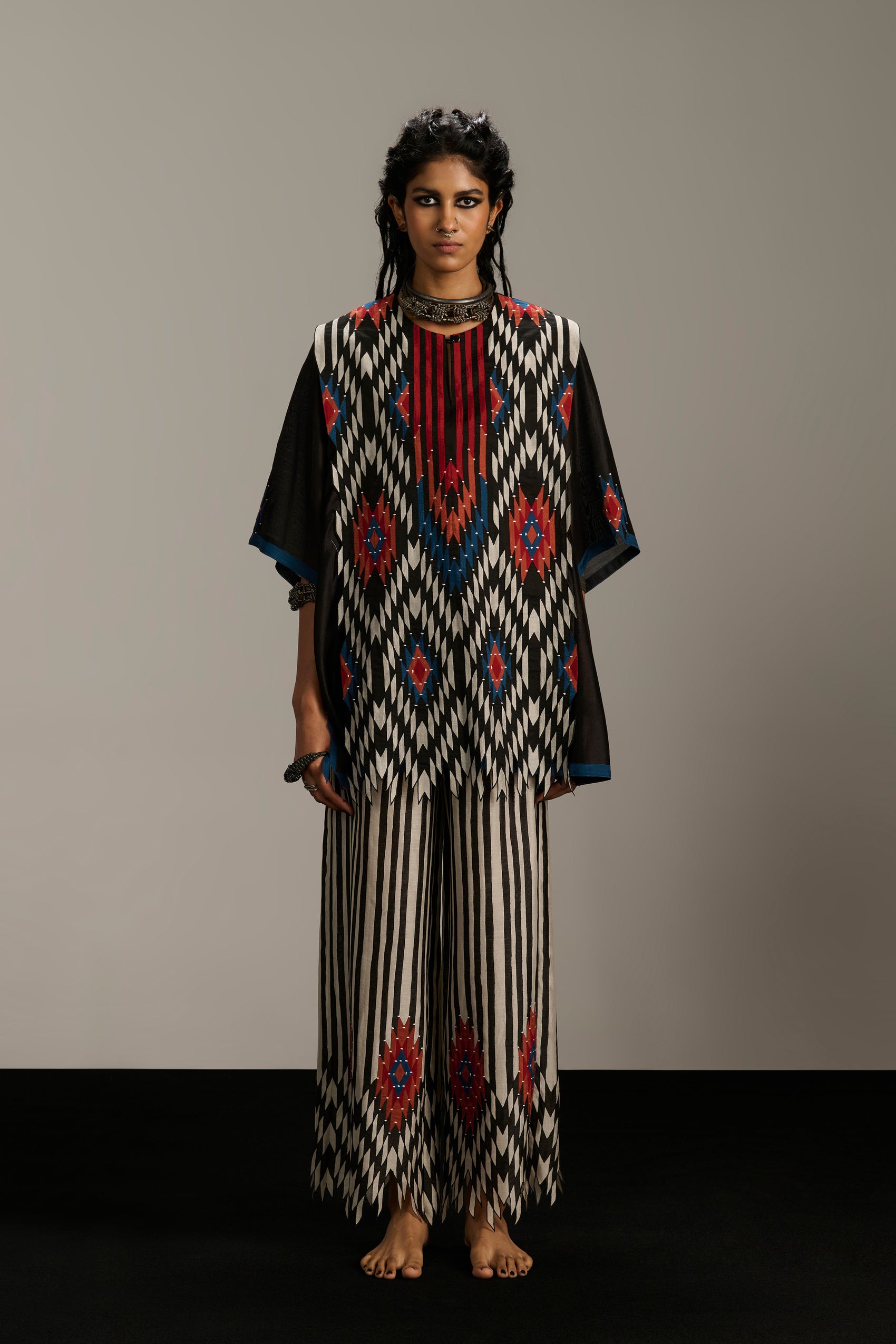 3D PANELLED KAFTAN SHIRT