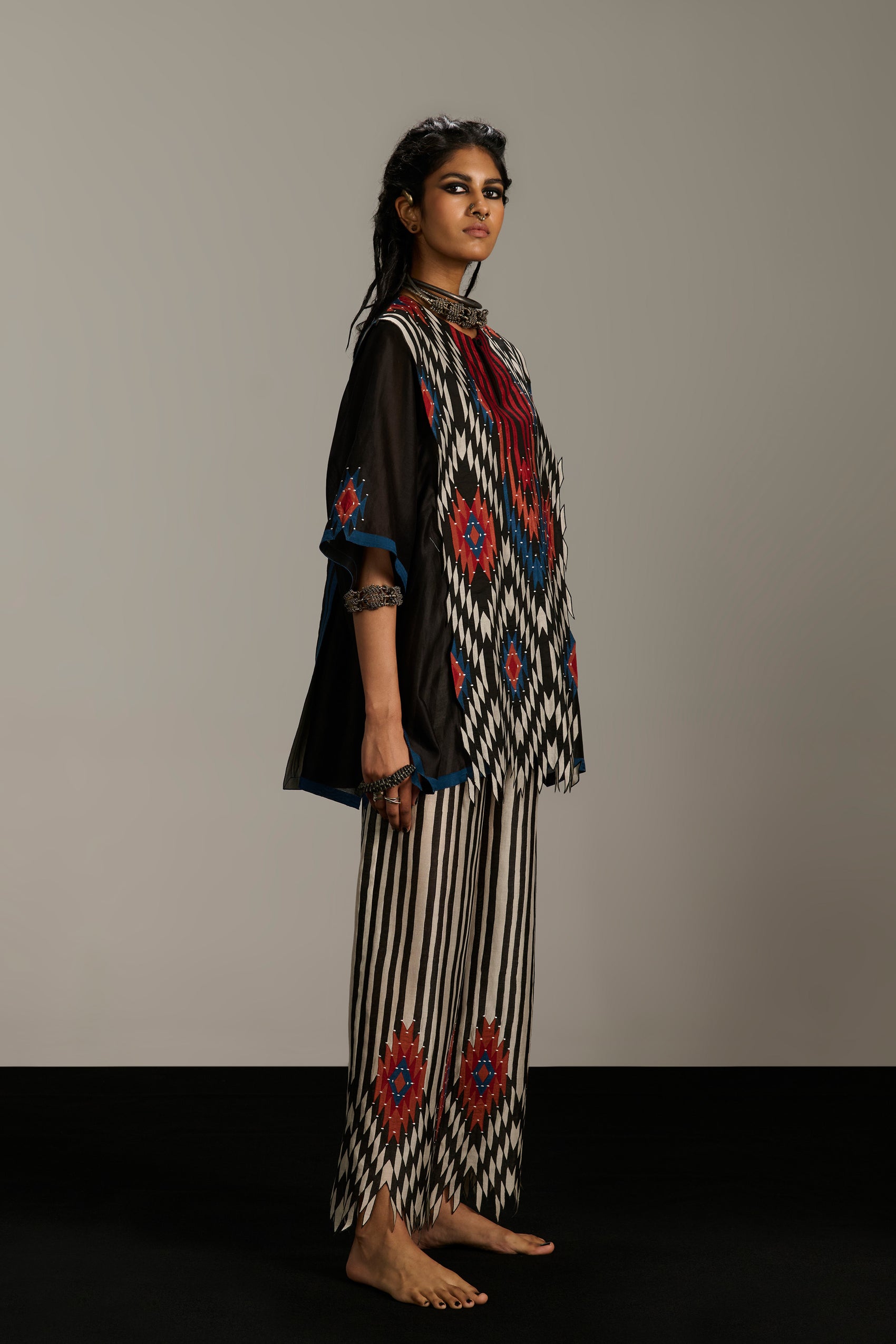 3D PANELLED KAFTAN SHIRT