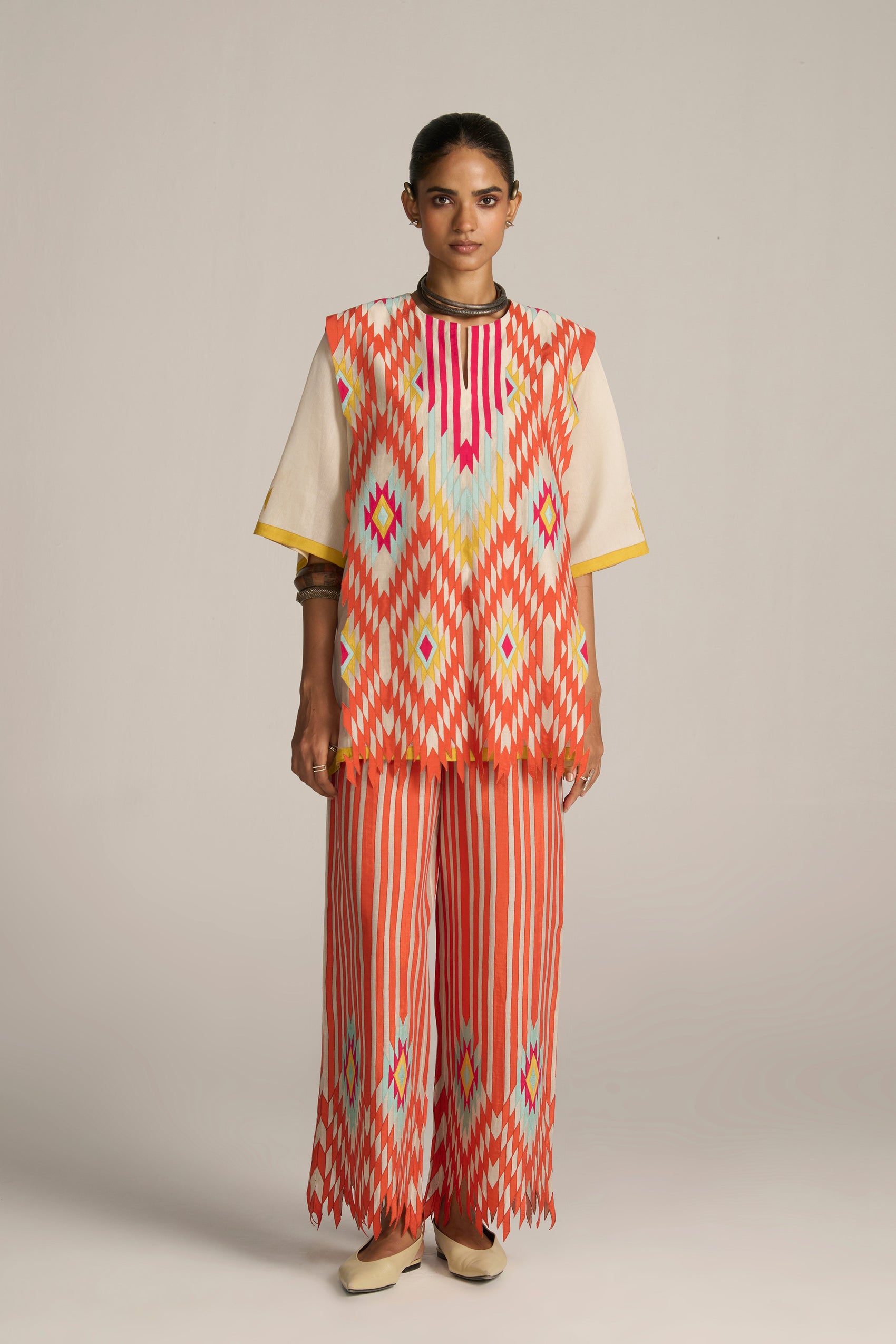 3D PANELLED KAFTAN SHIRT