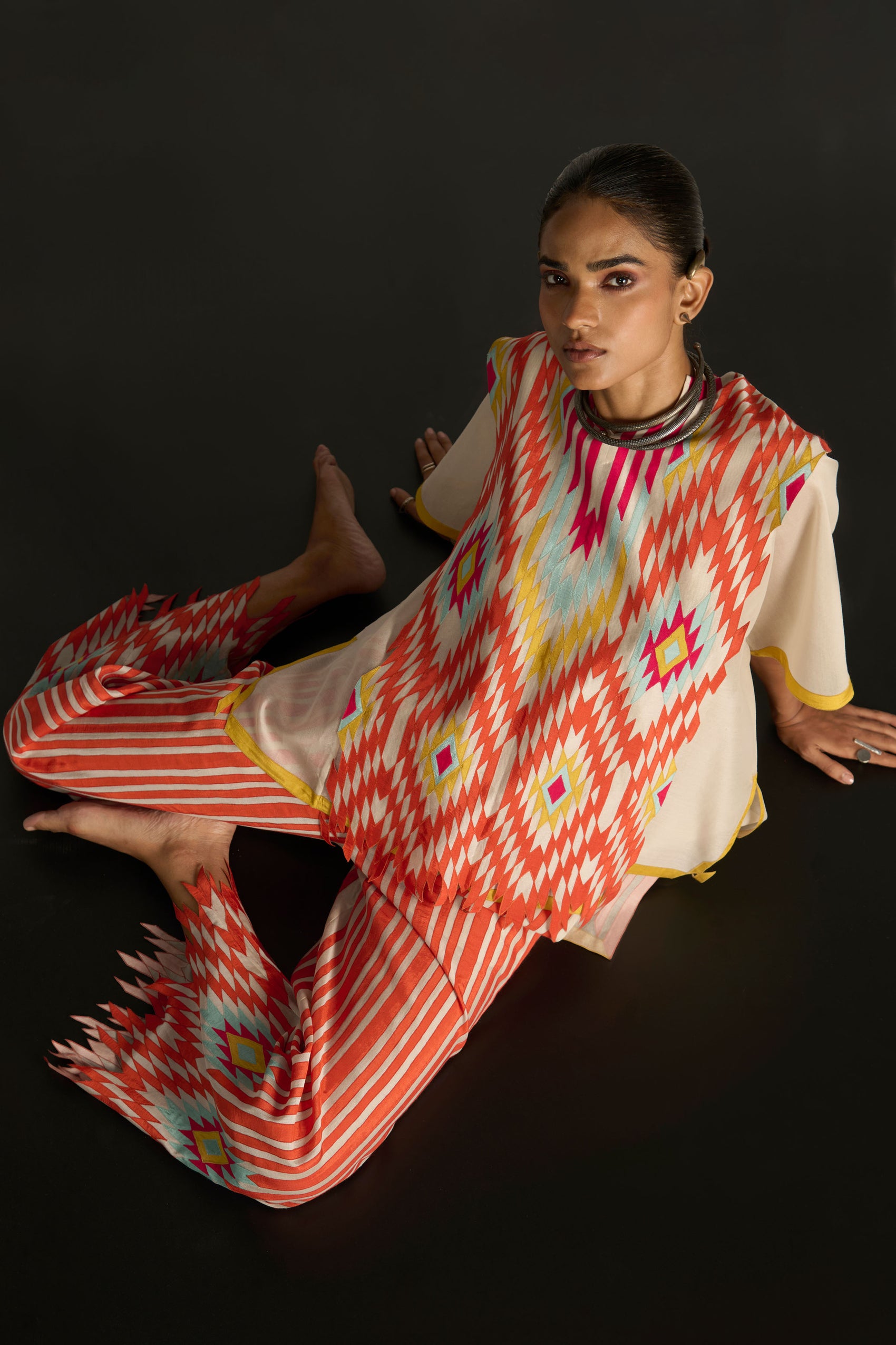 3D PANELLED KAFTAN SHIRT