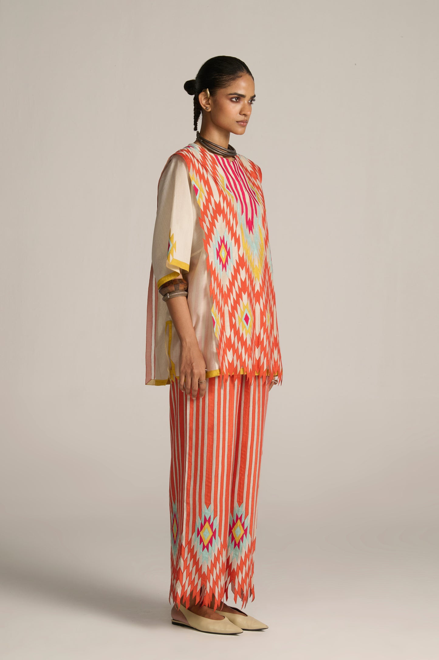 3D PANELLED KAFTAN SHIRT