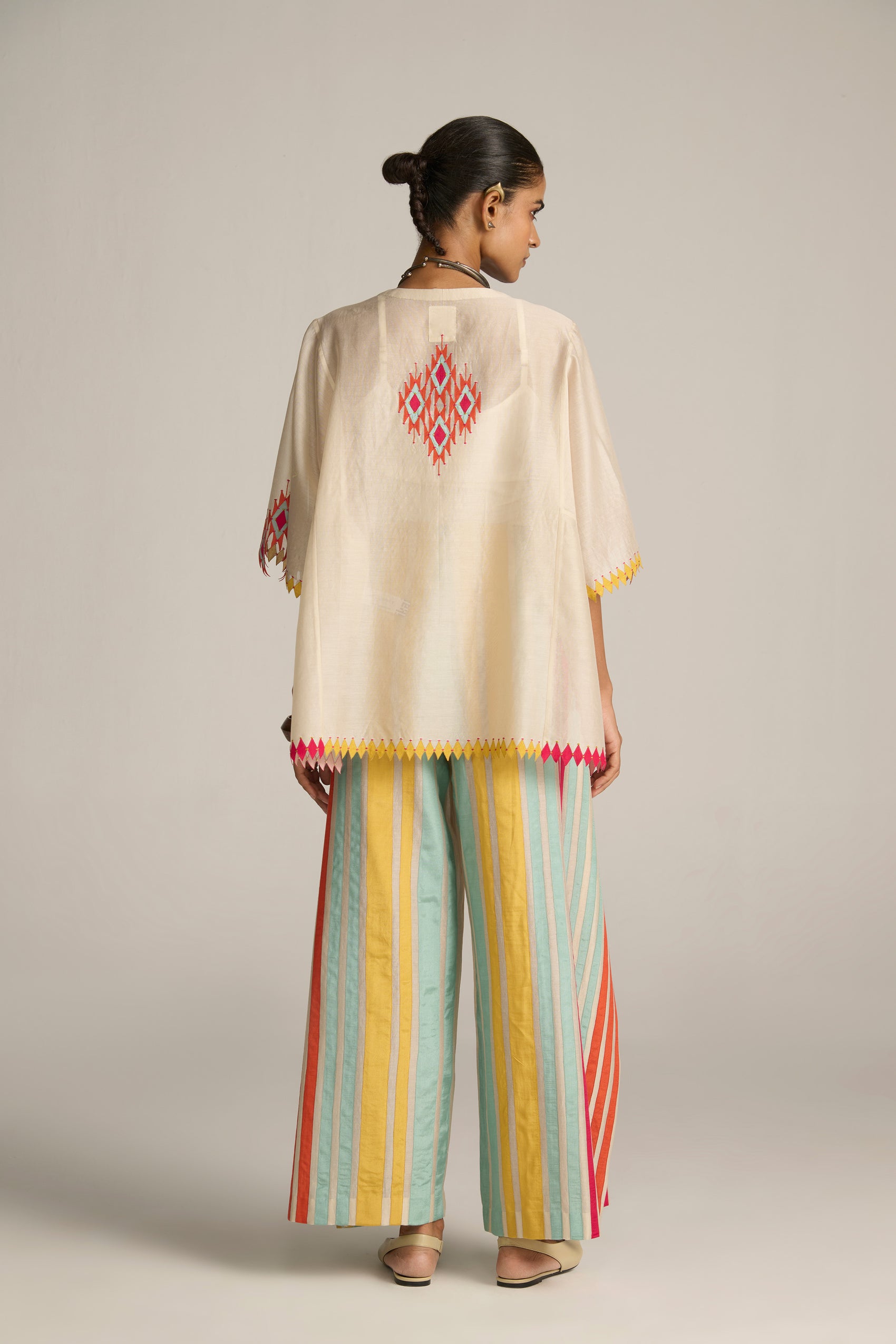 PANELLED KAFTAN SHIRT