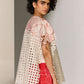 GEOMETRIC FLORAL CUTWORK PANEL SHIRT IVR