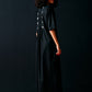 BLACK CENTRE GATHER DRESS