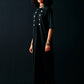 BLACK CENTRE GATHER DRESS