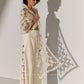 GEOMETRIC FLORAL CUTWORK SCARF