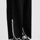 ELASTICATED SCALLOP APPLIQUE' PANTS WITH SLIT