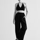 ELASTICATED HEM APPLIQUE PANTS