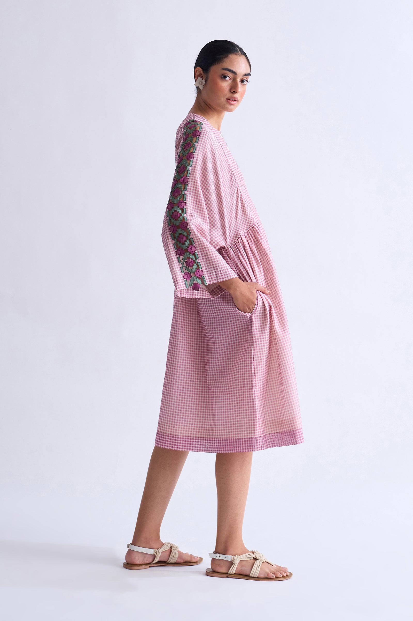SIDE GATHER DRESS
