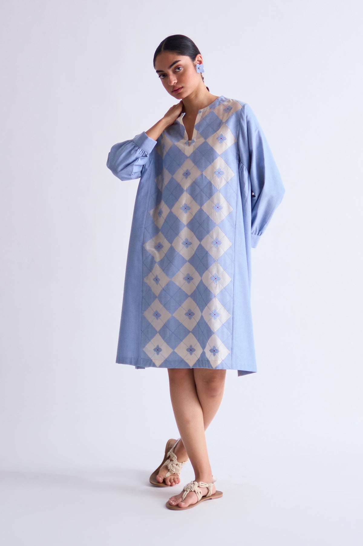 SIDE GATHER DRESS