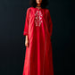 RED TRIBAL A-LINE DRESS