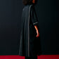 BLACK TRIBAL APPLIQUE' KAMEEZ