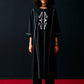 BLACK TRIBAL APPLIQUE' KAMEEZ