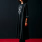 BLACK TRIBAL APPLIQUE' KAMEEZ