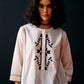 IVORY TRIBAL APPLIQUE' KAMEEZ