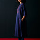 NAVY TRIBAL APPLIQUE' KAMEEZ