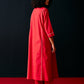RED TRIBAL APPLIQUE' KAMEEZ