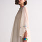 SUPER PLEATED DRESS WITH APPLIQUE', CUTWORK AND THREAD
